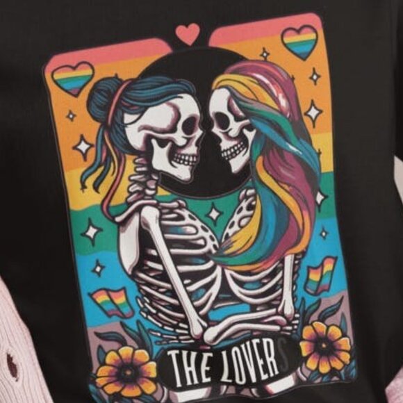 LGBT Lovers Skeleton T-Shirt – Queer Pride Tee - Picture 2 of 3